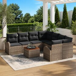 Your Friendly 9-Piece Garden Sofa Set Awaits