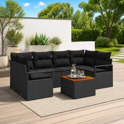 You’ll Love This 7-Piece Black Modular Sofa Set