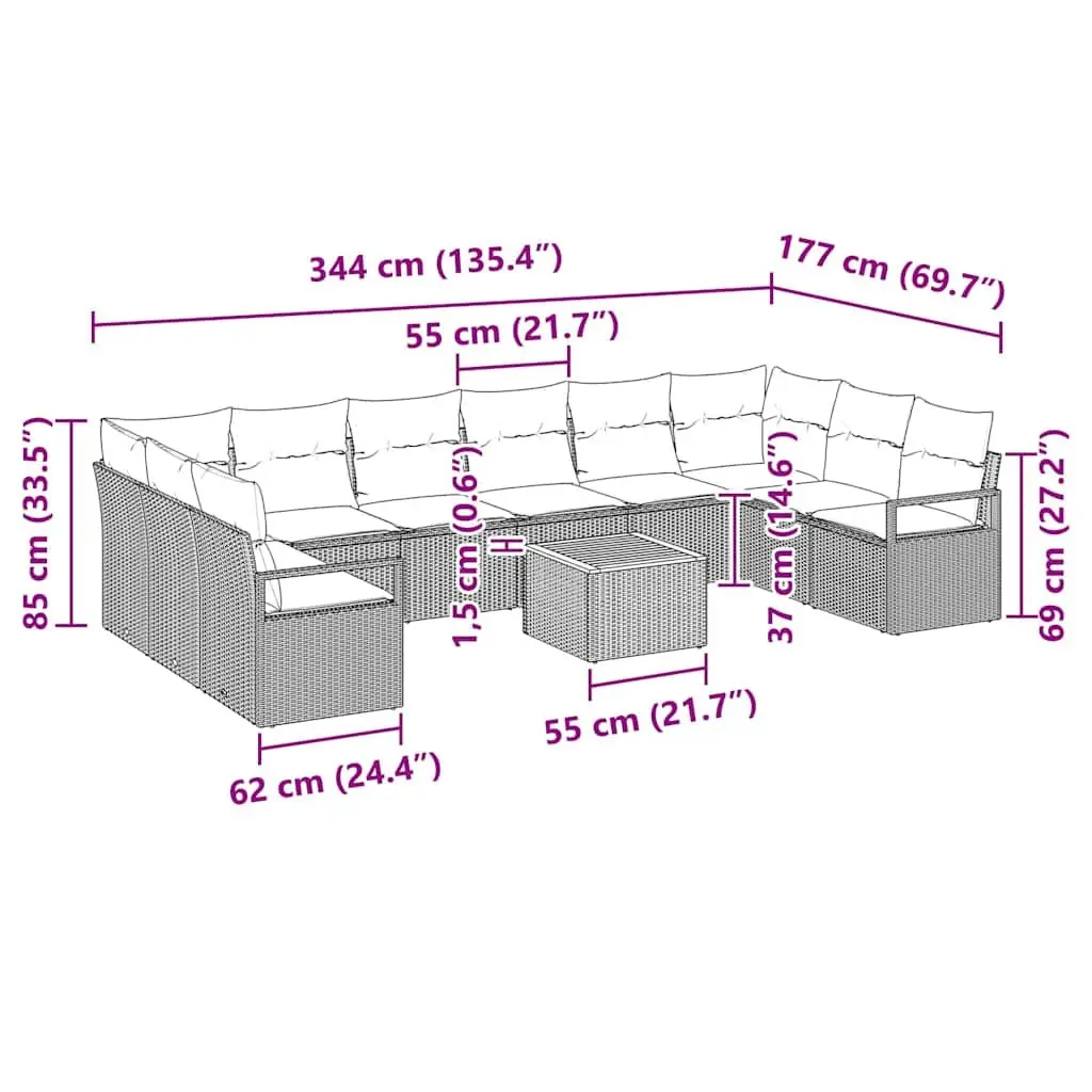 Grey Modular Sofa Set