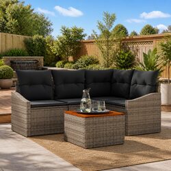 5 Piece Grey Garden Sofa Set for Your Outdoor Needs