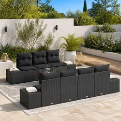Your Ideal 8-Piece Modular Garden Sofa Set Awaits