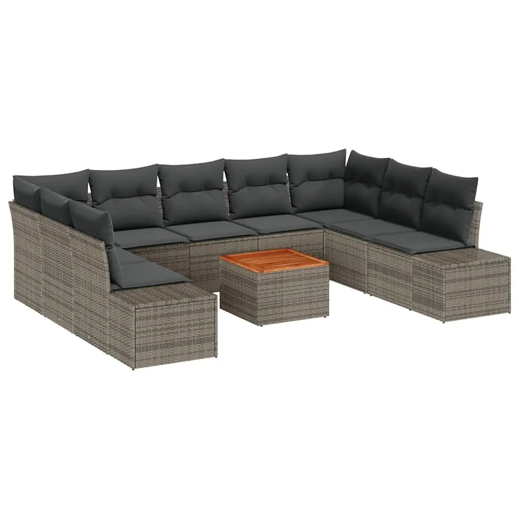 10-Piece Outdoor Sofa Set in Grey
