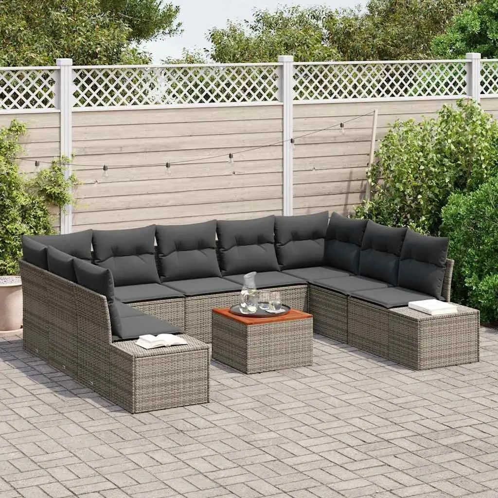 10-Piece Outdoor Sofa Set in Grey