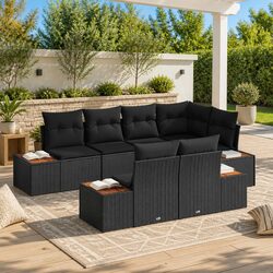 Create Your Ideal Outdoor Lounge with 7-Piece Sofa Set
