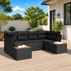 Create Your Ideal Space with a 6-Piece Black Sofa Set