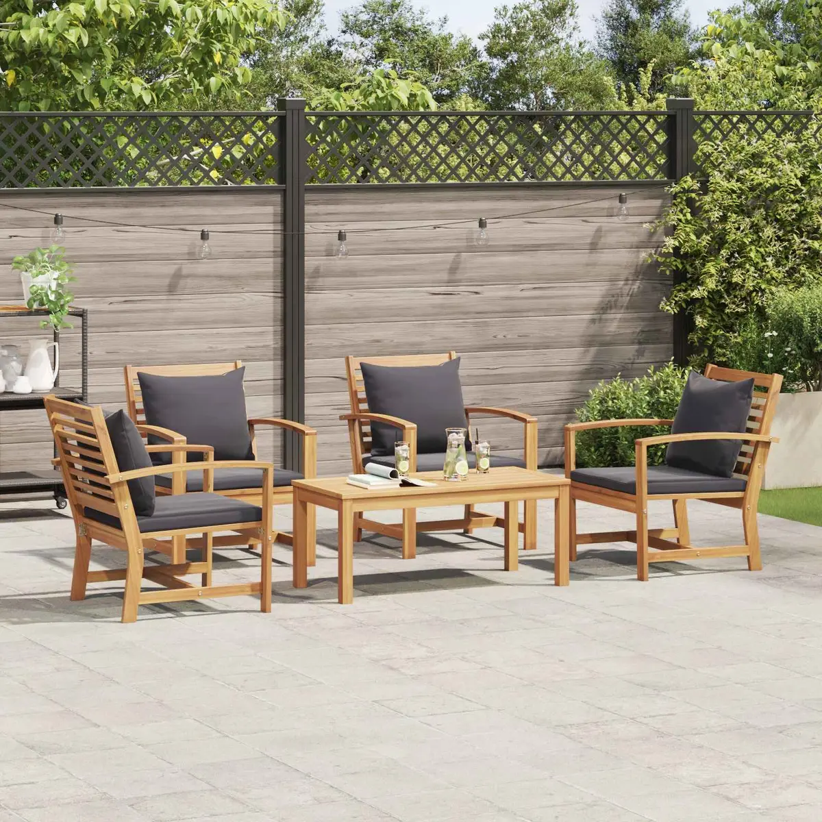 5-Piece Garden Sofa Set for Relaxing