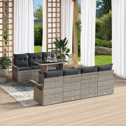 You’ll Love This Grey Poly Rattan Garden Sofa Set - 8 Pieces