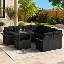 Create a Cozy Outdoor Space with This 9-Piece Sofa Set