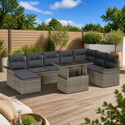 Friendly 9-Piece Modular Garden Sofa Set