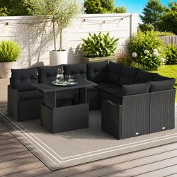Friendly 9-Piece Modular Garden Sofa Set for You