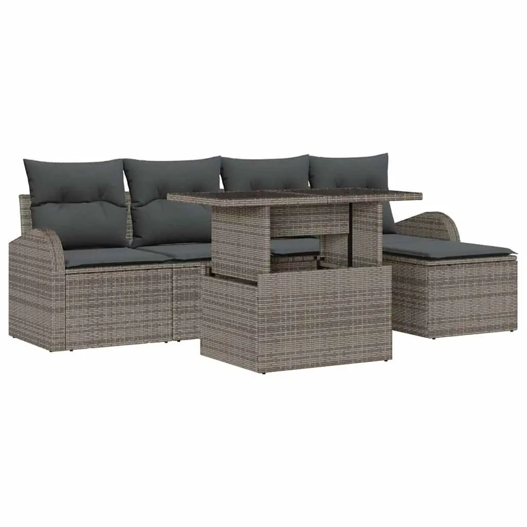 6-Piece Outdoor Sofa Set in Grey