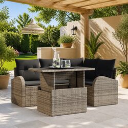Your Perfect Outdoor Garden Sofa Set: 5-Piece Modular Style