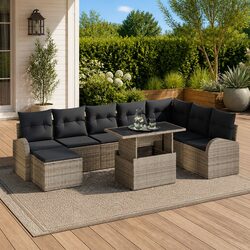 Create a Cozy Outdoor Space with Our 9-Piece Sofa Set