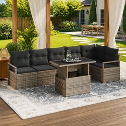 Create a Cozy Outdoor Retreat with Our 7-Piece Sofa Set
