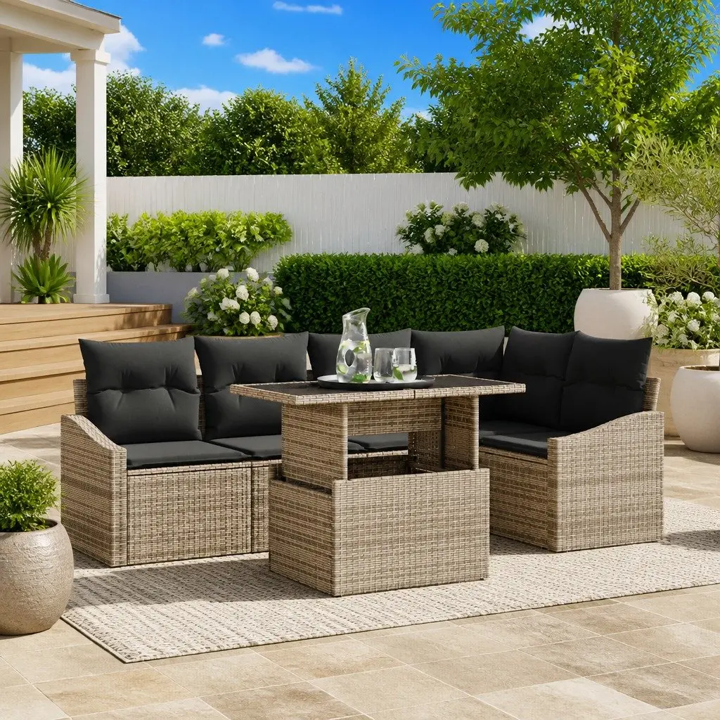 6-Piece Modular Garden Sofa Set