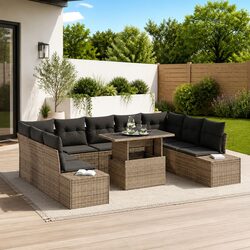 Your New 10-Piece Grey Garden Sofa Set Awaits