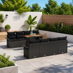 Friendly 9-Piece Modular Rattan Sofa Set for You