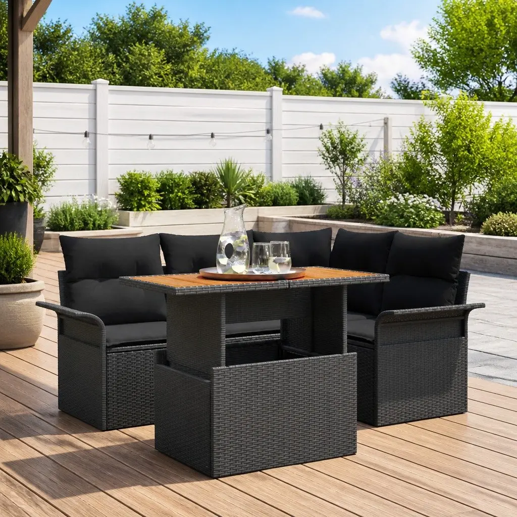 5-Piece Outdoor Sofa Set with Storage