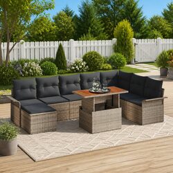 Your Perfect 9-Piece Outdoor Rattan Sofa Set Awaits