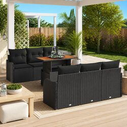Friendly 7-Piece Garden Sofa Set with Storage Solutions