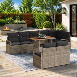 Enhance Your Outdoor Area with a 9-Piece Garden Sofa Set