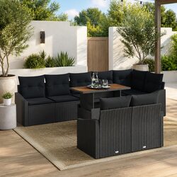 Friendly 9-Piece Garden Sofa Set for Your Outdoor Space