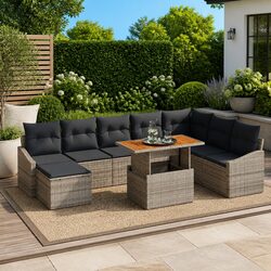 Your New Favorite 9-Piece Garden Sofa Set Awaits!