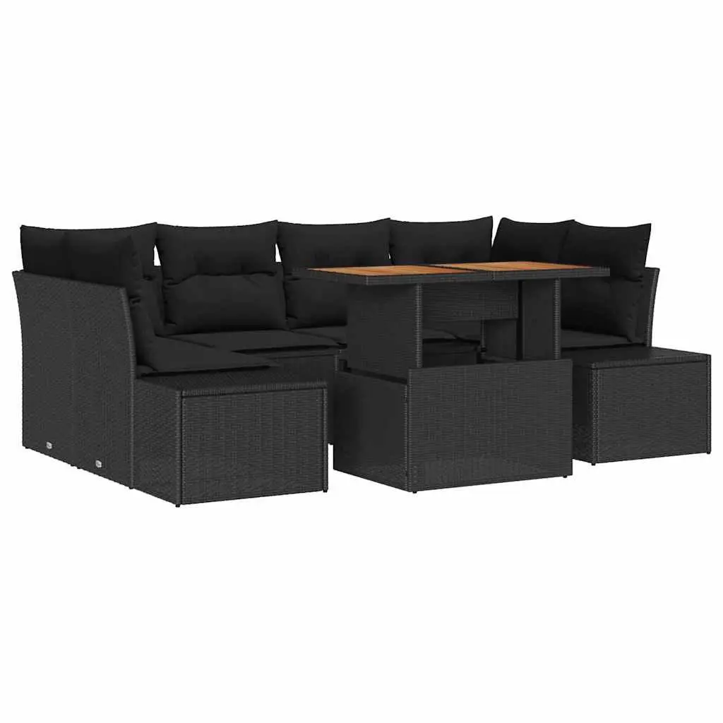Garden Sofa Set Modular Outdoor Furniture 7 Piece with Storage