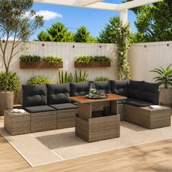 Your Perfect 7-Piece Garden Sofa Set Awaits in Grey