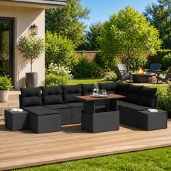 Your Perfect 9-Piece Modular Garden Sofa Set Awaits