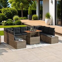 Your New 10-Piece Grey Garden Sofa Set Awaits