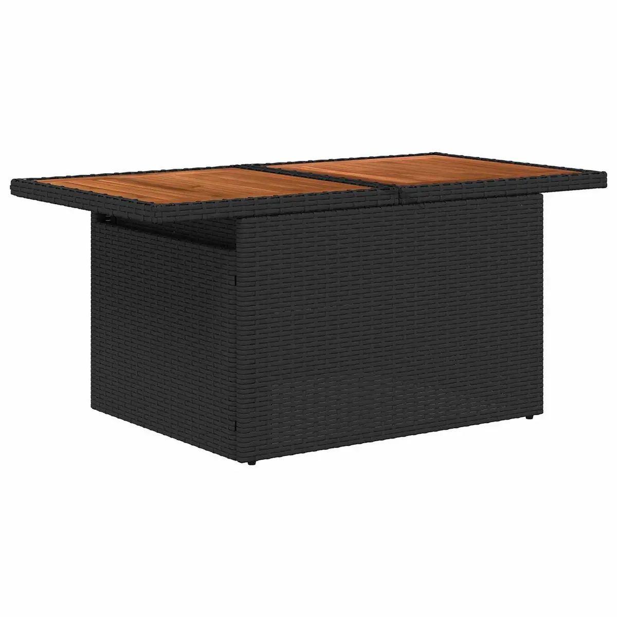 Garden Sofa Set 6 pcs Black Poly Rattan Modular Outdoor Lounge Sectional Set