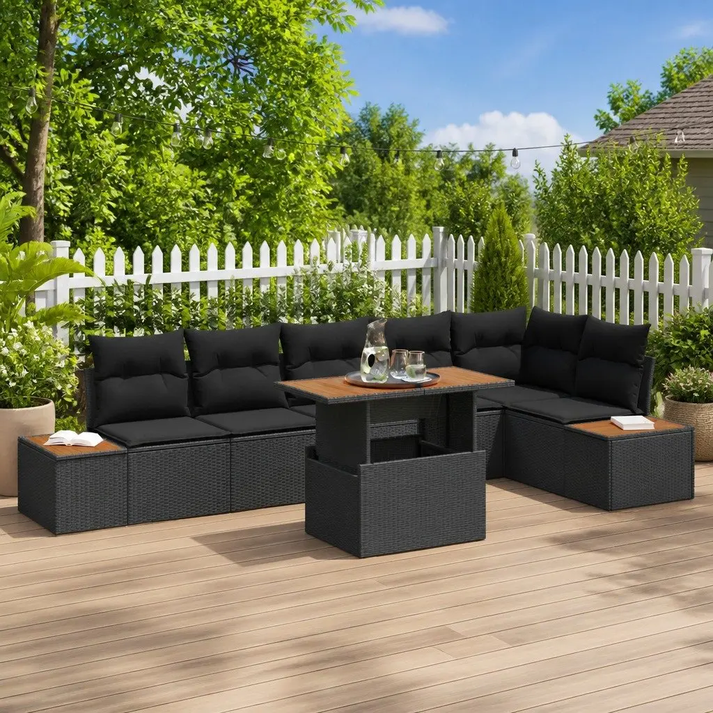 7-Piece Outdoor Rattan Sofa Set