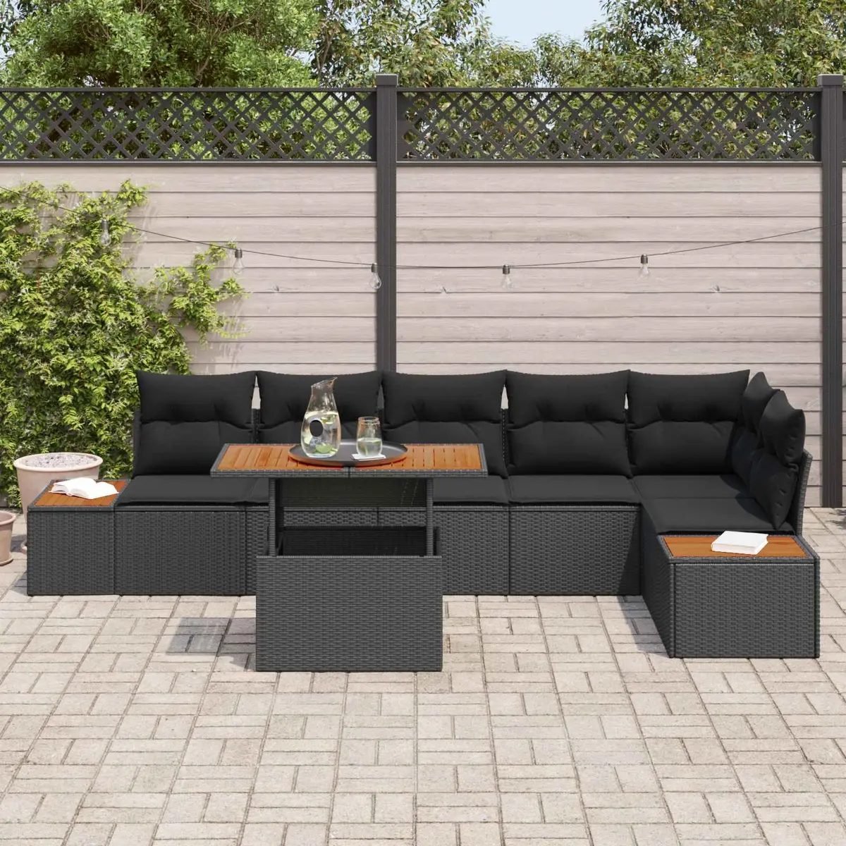 7-Piece Outdoor Rattan Sofa Set