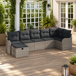 Your Perfect 7-Piece Outdoor Sofa Set in Grey