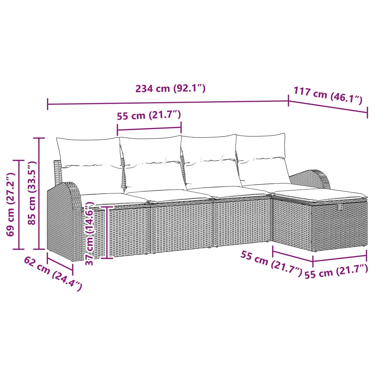 Outdoor Sofa Set for Relaxing and Entertaining