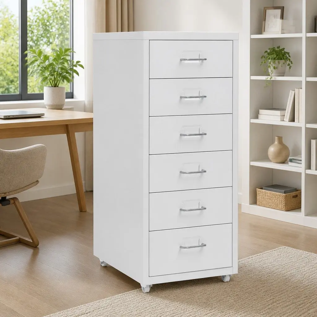 6-Drawer Mobile File Cabinet
