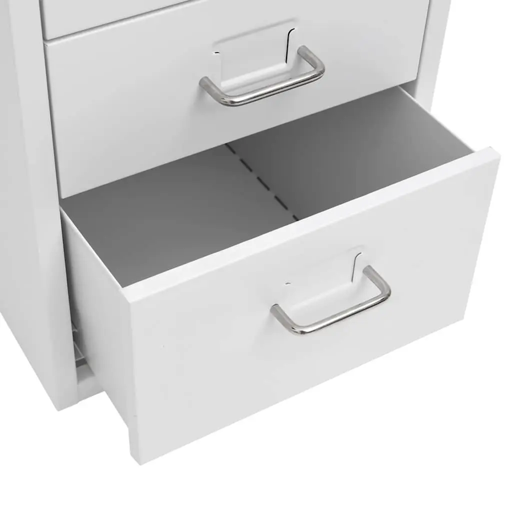 Mobile File Cabinet Grey Metal 6 Drawers Office Storage Organizer