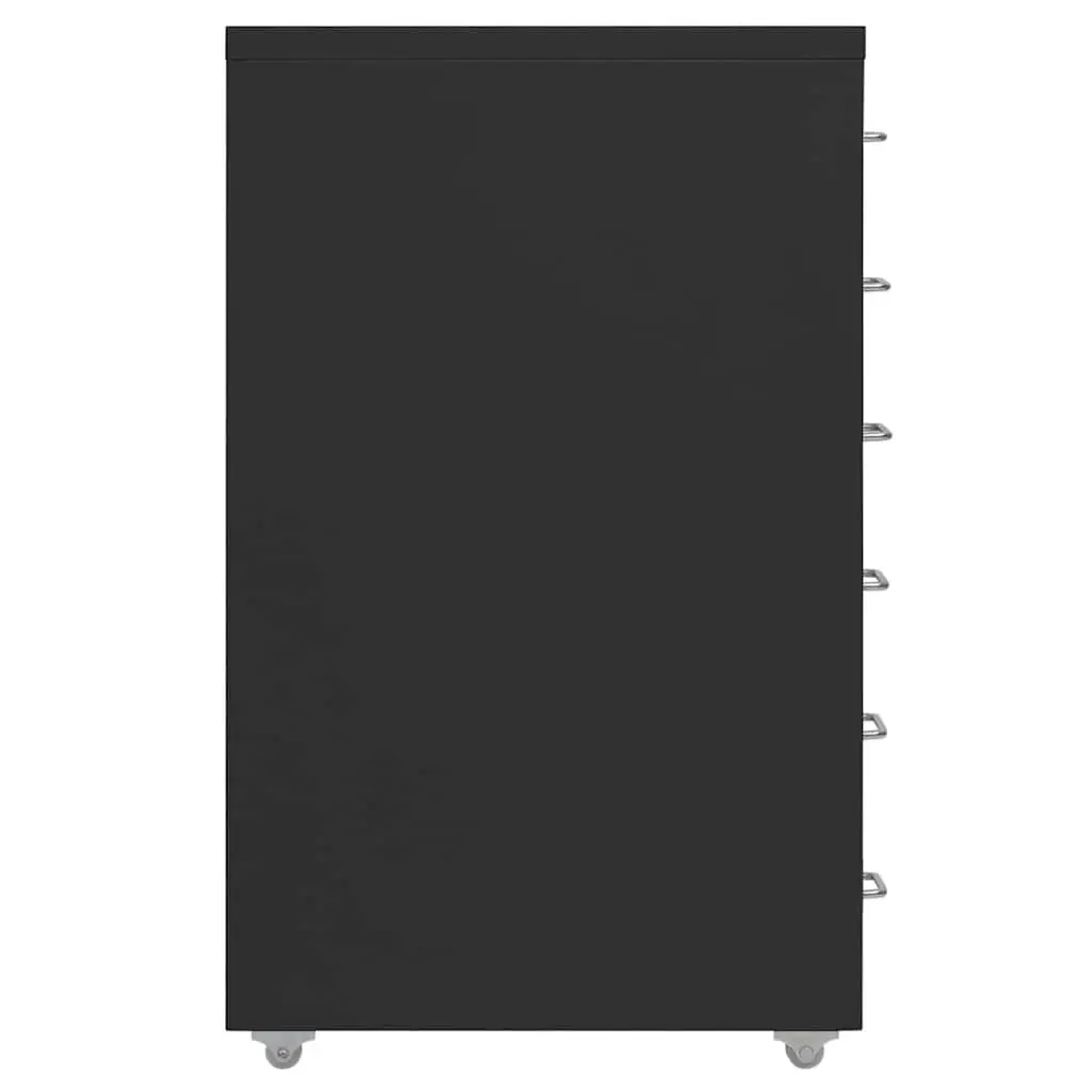Mobile Filing Cabinet Metal 6 Drawer Office Organizer with Wheels
