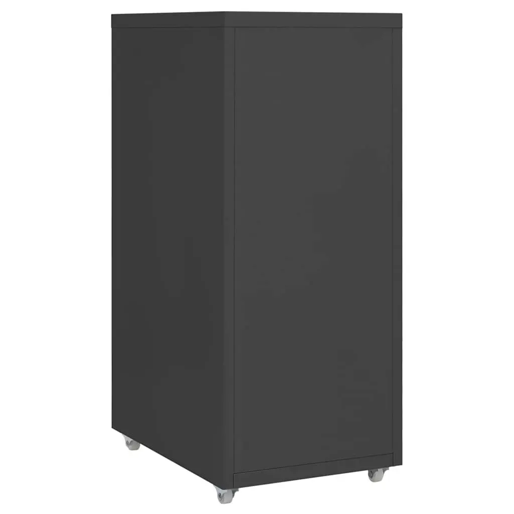 Mobile Filing Cabinet Metal 6 Drawer Anthracite