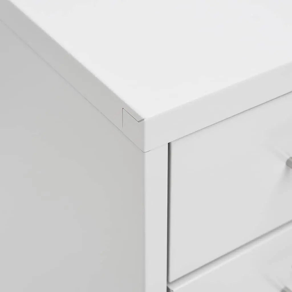 Mobile Filing Cabinet Grey Metal 8 Drawer Office Storage Chest with Wheels