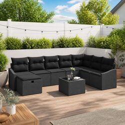 Friendly and Flexible 9-Piece Outdoor Sofa Set