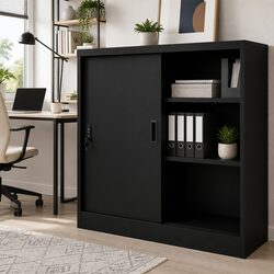 Your Ideal Black Steel Storage Cabinet for the Office