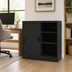 Your Office Storage Solution: Anthracite Cabinet with Lock