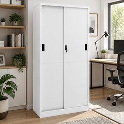 Your Friendly Office Storage Cabinet in Light Grey 90x40x180cm