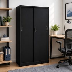 Your Ideal Black Steel Sliding Door Storage Solution