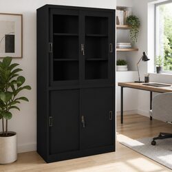 You’ll Love This Black Steel Storage Cabinet for Your Office
