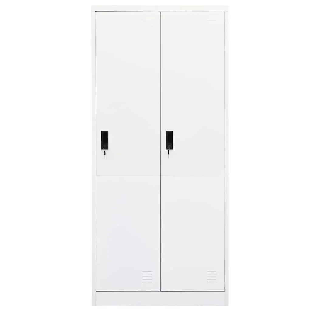 White Steel Wardrobe Cabinet for Home Storage