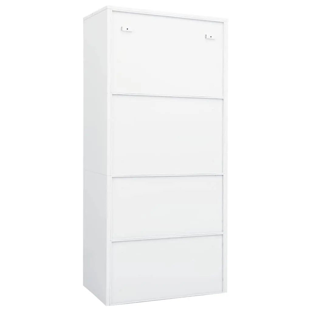 White Steel Wardrobe Cabinet for Home Storage