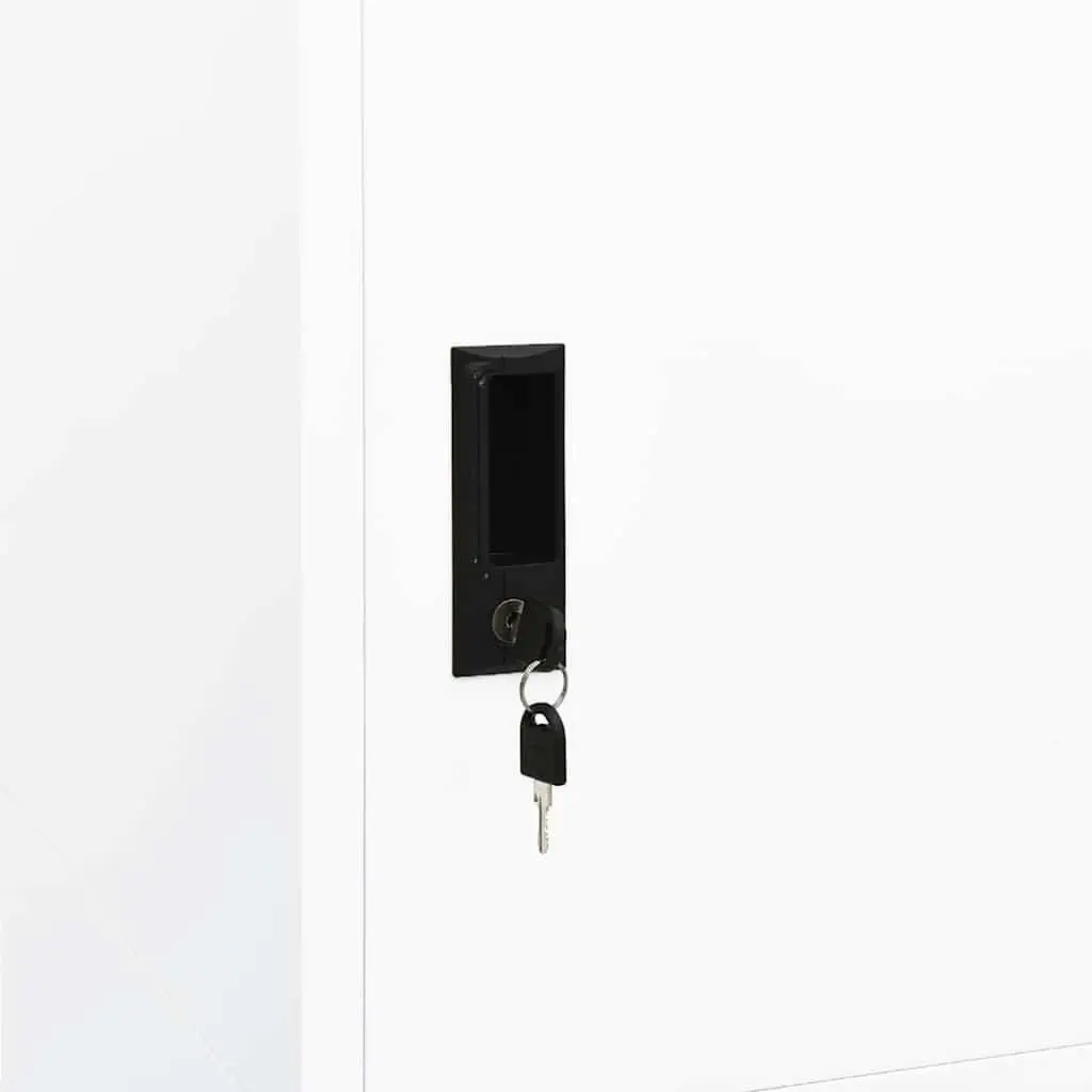 White Steel Wardrobe Cabinet for Home Storage